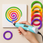 BOLÍGRAFO 3D + 3 RECAMBIOS DE COLORES 3D