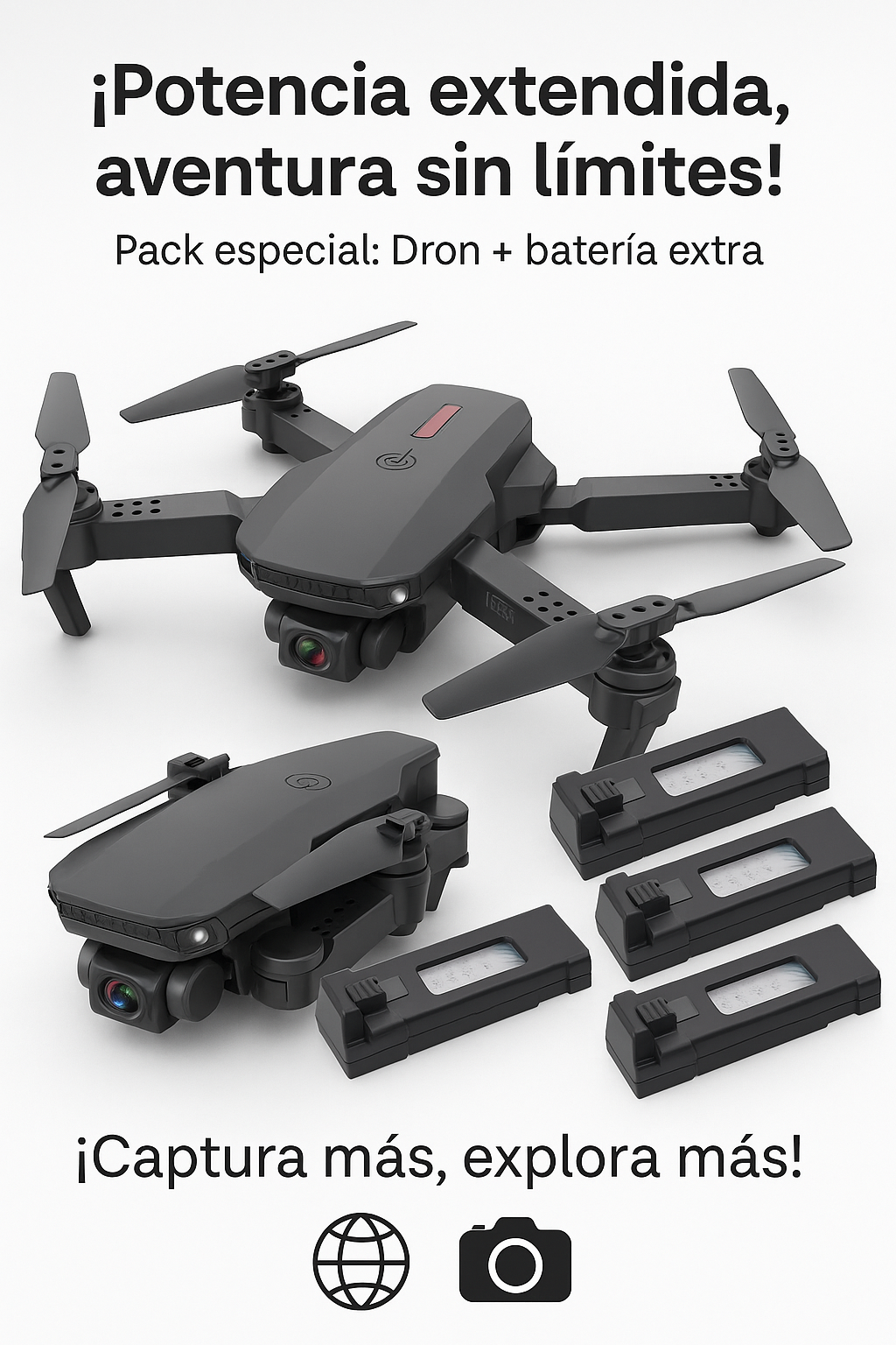 DRON + BATERÍA EXTERNA